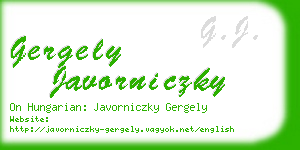 gergely javorniczky business card